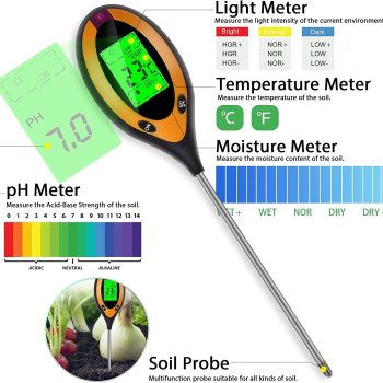 soil test kit Supremo Aldo 4 in 1 Soil Moisture Meter